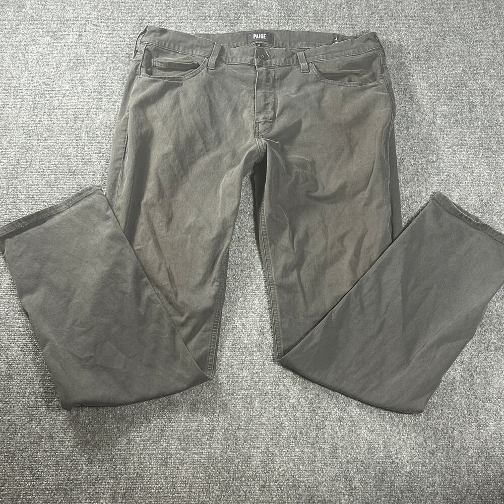 PAIGE Federal Men's Rocket Gray Eco Twill Slim Straight Pants Size 36